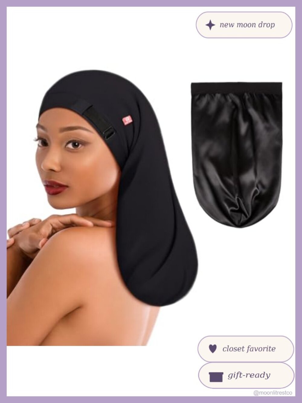 Long Satin Hair Bonnet for Locs Dreadlocks Braids Sleeping Cap Women